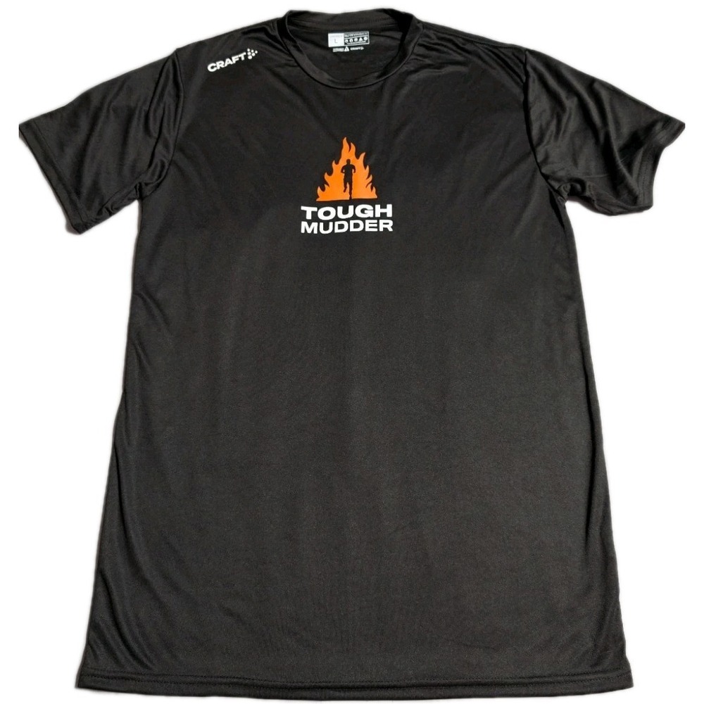 Tough Mudder Finisher Craft Performance‎ T Shirt Mens Large Black Running